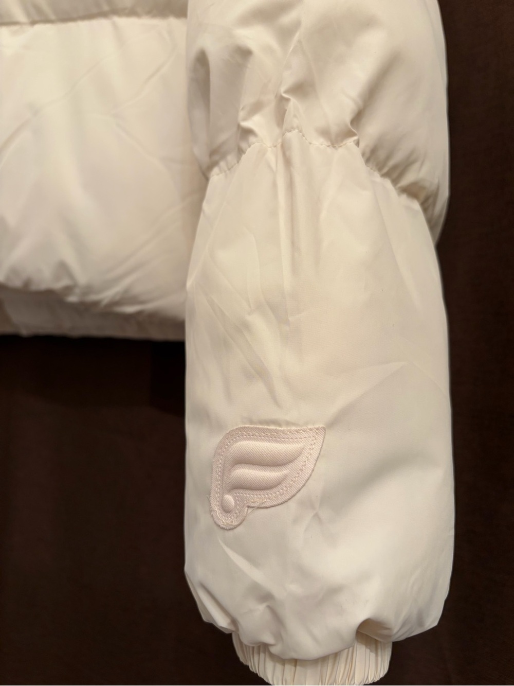 Fabletics Cream Cropped Puffer Jacket | Large - Picture 3 of 10